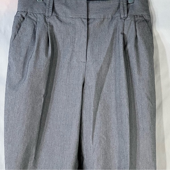 Poleci Gray Capris Pants Zipper Front Detailed Cuff Plus Size 14 - Picture 3 of 10